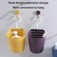 thumbnail image 4 of Rotatable Hook Kitchen Drainage Storage Basket, Hollow Plastic Hanging Storage Basket for Sink, Multi-Purpose Kitchen Organizer for Fruits Vegetables Utensils, Space-Saving Sink Storage Bin, Coffee, 4 of 4