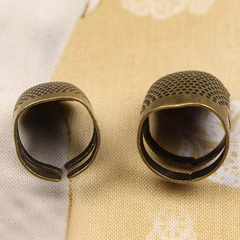Thimble Sewing Press-fit Thimble Finger Sleeve Household Adjustable Thimble  Ferrule Metal V5Z6 