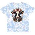 thumbnail image 3 of Inktastic Rustic Cow Flowered Bow Girls Toddler T-Shirt, 3 of 5
