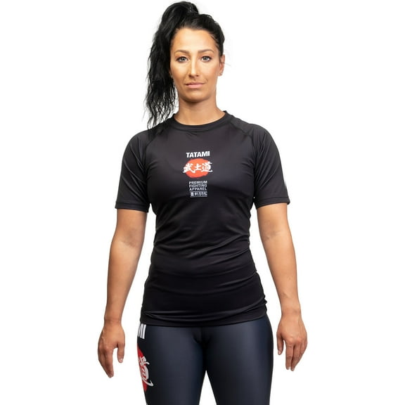Tatami Fightwear Women's Bushido Short Sleeve Rashguard - Large - Black