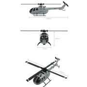 Roofworld C186 2.4G RC Helicopter with 6-Axis Gyroscope, Gray