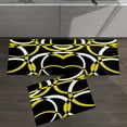 thumbnail image 2 of Modern Abstract Art Kitchen Mats for Floor Cushioned Anti Fatigue 2 Piece Set Kitchen Runner Rugs Non Skid Washable Geometric Circle Black Yellow Doormat for Kitchen Bathroom Bedroom Decor, 2 of 7