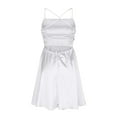 thumbnail image 4 of Horkkom Satin Dress for Women Sleeveless Spaghetti Strap Mini Dress Slip Cowl Neck Silky Cocktail Party Dresses, Gifts for Women, 4 of 5
