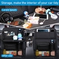 thumbnail image 2 of eTzone Car Backseat Organizer, PU Leather Hanging Car Seat Storage with Foldable Tray- 1 Pack, 2 of 8
