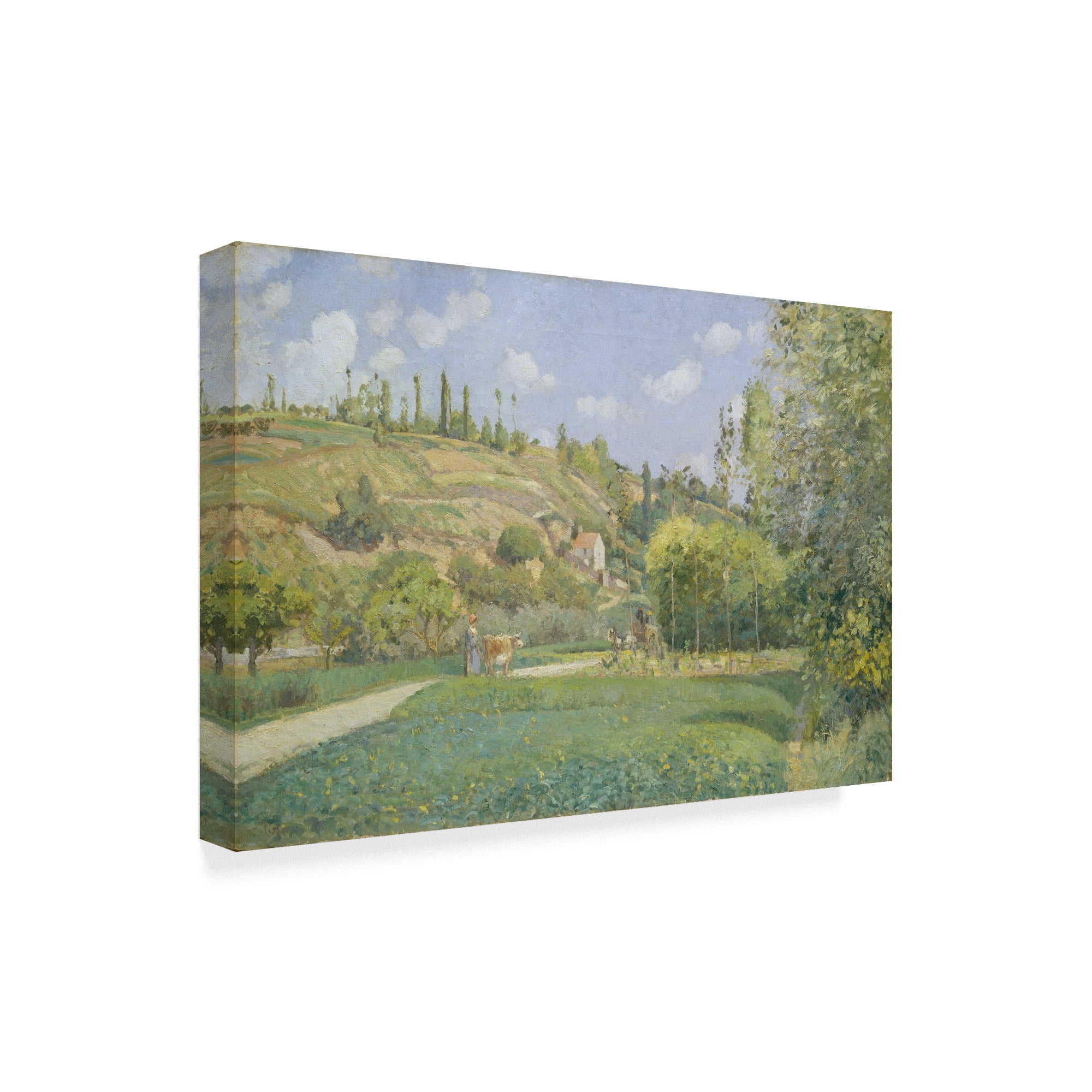 Trademark Fine Art 'A Cowherd At Valhermeil' Canvas Art by Camille Pissarro