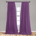 thumbnail image 5 of Ambesonne Eggplant Curtains, Arrangement Ornament, Pair of 28"x84", Violet, 5 of 5