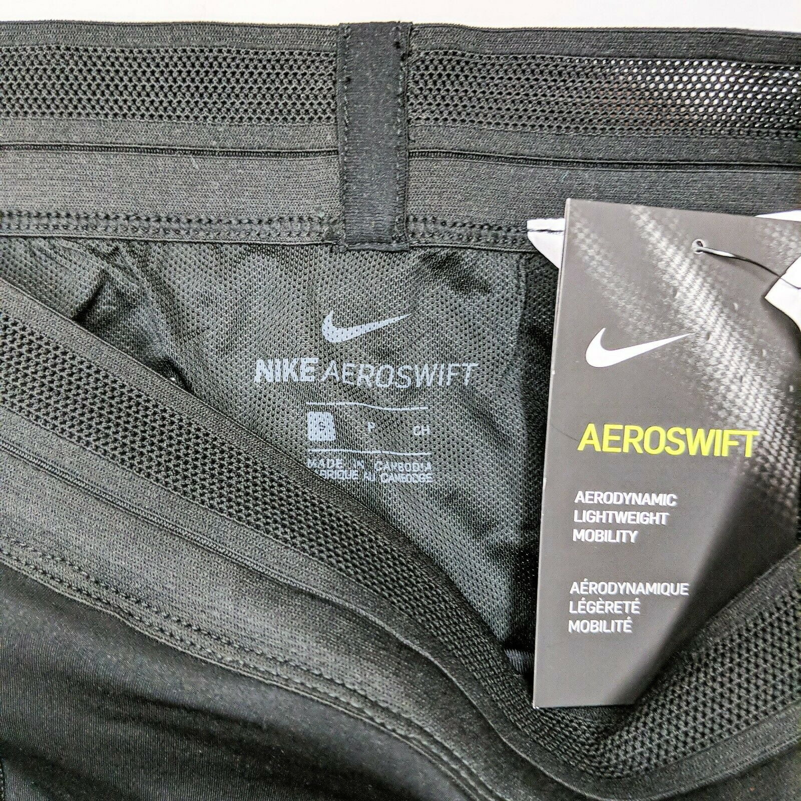 NEW Nike Mens Aeroswift Running 1/2 Half Tights Black AR3246-010