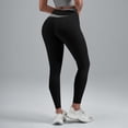 thumbnail image 6 of Tummy Control Butt Lifting Leggings, Comdrip High Waisted Leggings for Women Splicing Hip Lifting Fitness Yoga Pants Soft Workout Yoga Leggings Compression Leggings for Women Black L, 6 of 9