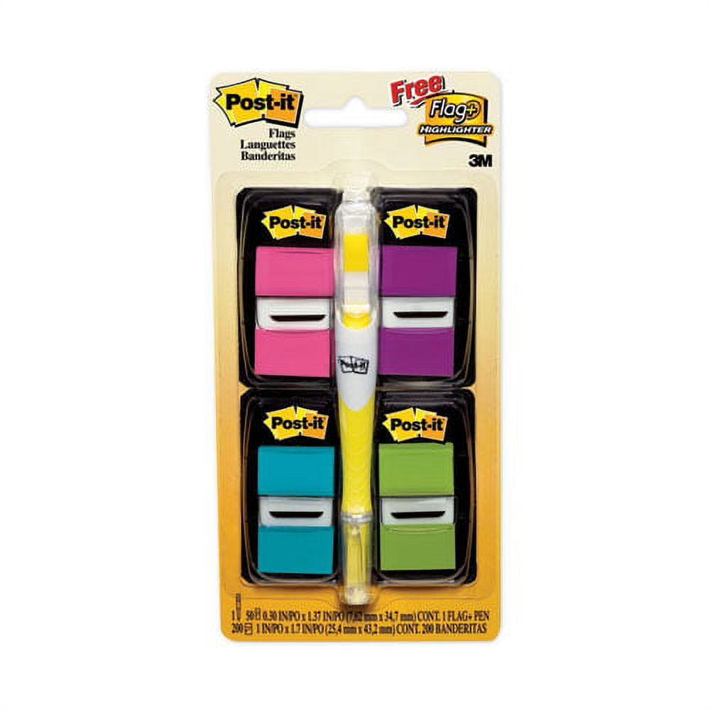 Page Flag Value Pack, Assorted Colors, 200 Flags And Highlighter With 50 Flags | Bundle of 2 Packs