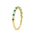 thumbnail image 3 of 10kt Yellow Gold Womens Princess Emerald Diamond Alternating Stackable Band Ring 1/3 Cttw, 3 of 4