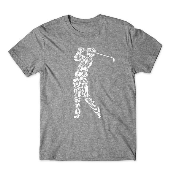 Mighty Circus Golf Player T-Shirt 100% Cotton Premium Tee NEW - Gray, Medium