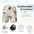 thumbnail image 4 of Kdxio Little Birds Print Men'S Swim Trunks With Compression Liner 7 Inch Inseam Quick Dry Swim Shorts, 4 of 7