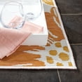 thumbnail image 5 of SAFAVIEH Sunrise Aria Floral Reversible Indoor/Outdoor Area Rug, Ivory/Rust Gold, 5'3" x 7'7", 5 of 9