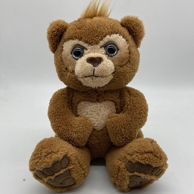 Muñeco de peluche de león pequeño, oso de peluche curioso, voz de tigre pequeño, muñeco de panda musical