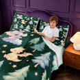 thumbnail image 3 of Manfei Dreamy Watercolor Dragon Animals Bed Sheets,Cute Cloud Full Size Sheets,Blue Yellow,4pcs,1 Flat Sheet,1 Fitted Sheet and 2 Pillowcases, 3 of 6