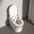 thumbnail image 6 of YgkuHd Toilet Seat Cover, Zipper Model Toilet Seat Household Embroidery Sitting Washer Toilet Seat Cover Cute Washer Universal Toilet Seat Washable D Shapetoilet Seat Cushion (Green), 6 of 6