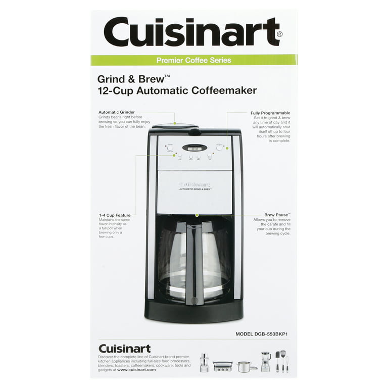 Cuisinart Grind & Brew™ 12 Cup Automatic Coffeemaker, Silver 