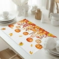 thumbnail image 5 of Thanksgiving Orange Pumpkin Placemats Set of 2 Fall Orange Brown Maple Leaves Heat Insulated Linen Place Mats, Washable Stain-Proof Table Mats for Dining Tables Holiday Decor 13x19inch, 5 of 9