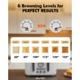 thumbnail image 3 of 4-Slice Stainless Steel Retro Toaster with Wide Slots, 6  Levels, Defrost & Bagel Modes, White, 3 of 7