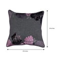 thumbnail image 5 of Throw Pillow Covers - Set of 4 Embroidered Decorative Floral PU Patchwork Cushion Case for Home Decor Sofa Couch Chair Bed Patio Living Room Bedroom Car Office Study - Gray, 18x18 Inches, 5 of 9