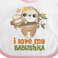 thumbnail image 4 of Inktastic Sloth I Love My Babushka Boys or Girls Baby Bib, 4 of 4