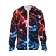 thumbnail image 1 of Fotbe Red And Blue Lightning Chaqueta con Protección Solar UPF 50+ para Hombre y Mujer, Camisa con Capucha y Bolsillos-XX-Large, 1 of 7