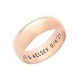 thumbnail image 4 of Vow & Forever Personalized Planet Bridal 14K Rose Gold over Sterling Silver Inside Engraved Wedding Band (7mm) ,Women's, 4 of 4
