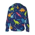 thumbnail image 3 of Sigee Dinosaurs Print UPF50+ Men's Sun Protection Hoodie Shirt SPF UV Shirt Long Sleeve Fishing Outdoor Lightweight, S-3XL, 3 of 9