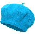 thumbnail image 5 of CoCopeaunts Beret Hat Winter French Hat Girls Solid Color Fashion Thin Autumn Spring Beret Hats for Women Men Felt Berets, 5 of 8