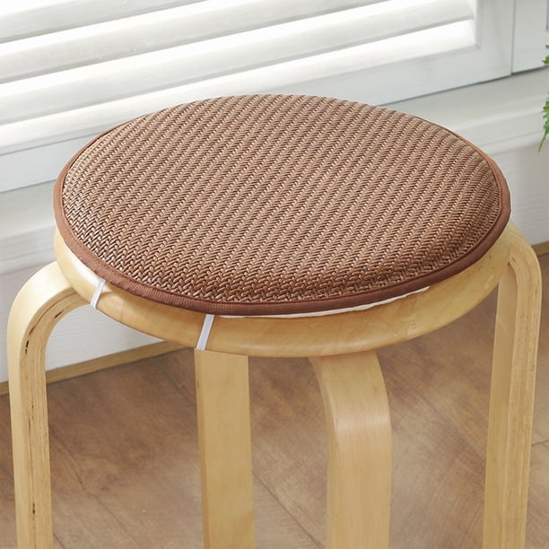 Taburete Redondo De Madera Maciza, Coj N Grueso, Acolchado De Esponja Suave Para Las Cuatro Estaciones, Dise O Duradero, Uso En Casa Y Oficina, Asiento C Modo, Coj N Redondo, Coj N Acolchado