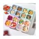 thumbnail image 3 of Contenedores para refrigerios reutilizables con 4 compartimentos divididos, caja para refrigerios Bento, contenedores para preparar comidas con refrigerios, multicolor, 3 of 5