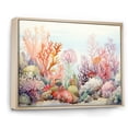 thumbnail image 2 of Designart "Joy In The World Of Colorful Coral Reefs" Coastal Coral Under Water Floater Framed Canvas Art Print, 2 of 5