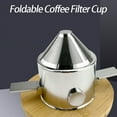 thumbnail image 4 of BQBQERT Hand Drip Coffee Maker Stainless Steel Filter Cup Professional Pouring Over Coffee Cup Suitable for or Travel, 4 of 7