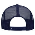 thumbnail image 3 of OTTO Polyester Foam Front 5 Panel High Crown Mesh Back Trucker Hat - Nvy/Wht/Nvy, 3 of 3