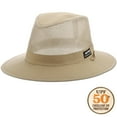thumbnail image 3 of Panama Jack Nylon Mesh Safari Hat - Lightweight, UPF (SPF) 50+ Sun Protection, 2 1/2" Big Brim, Chin Strap (Khaki, Medium), 3 of 9