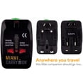thumbnail image 2 of Adaptador de viaje Miami CarryOn Plastic con 2 puertos USB negro, 2 of 6
