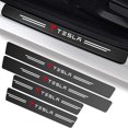 thumbnail image 1 of HAHDAXIA 4PCS Car Door Threshold Protective Film for Tesla Model 3 Model S Model X Model Y, 2017-2022,Car Door Sill Protector Stickers,Car Door Scuff Plate Cover for Door Steps,Carbon Fiber D, 1 of 5