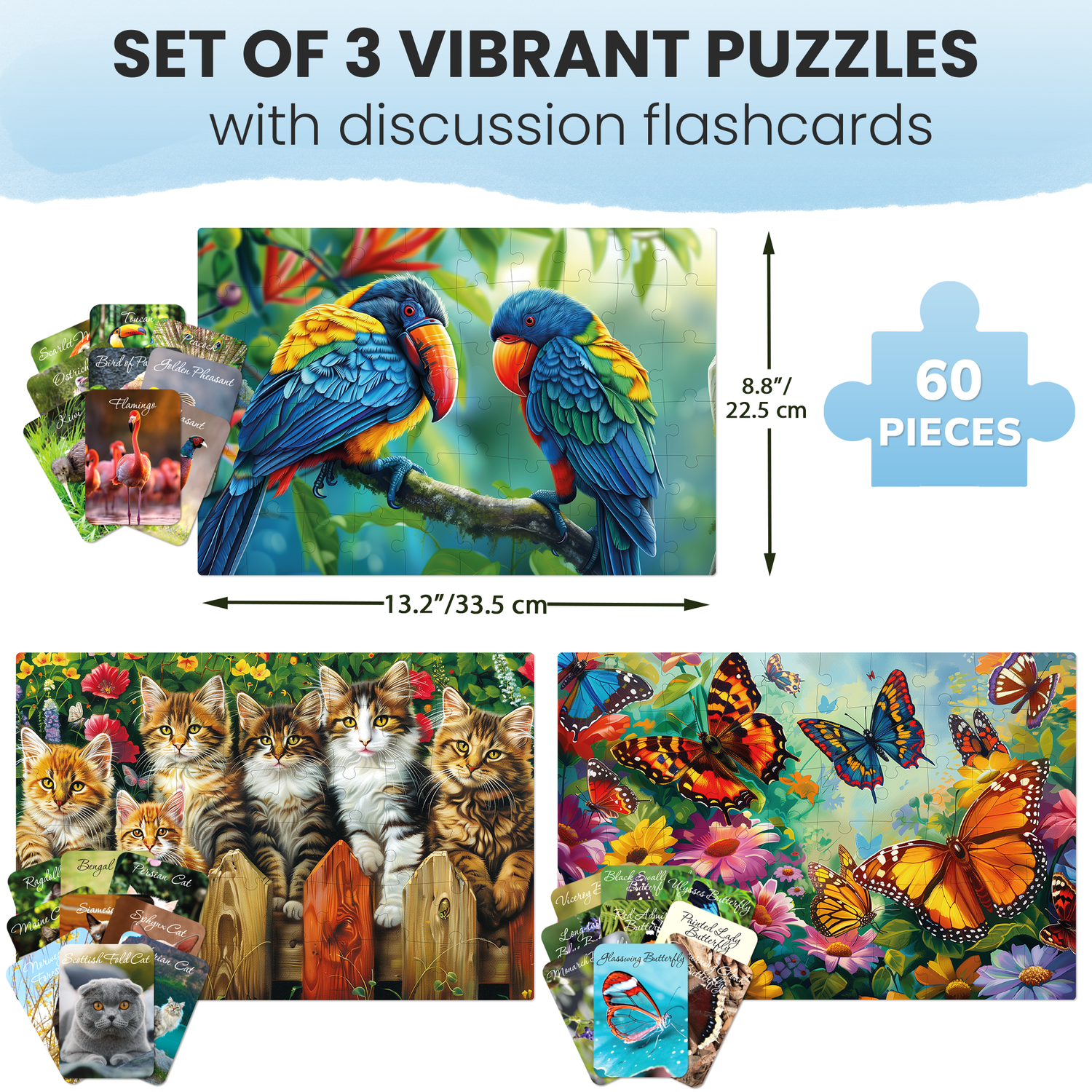 Quokka Puzzles for Seniors – 3-Set Dementia Activities for Elderly, Alzheimer’s Garden & Oasis