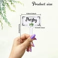 thumbnail image 2 of 15 Pcs White T-Shaped Acrylic Plant Labels with Floral Border Herb Theme Waterproof Garden Stake Labels for Indoor Outdoor Potted Plants Nursery, 2 of 7