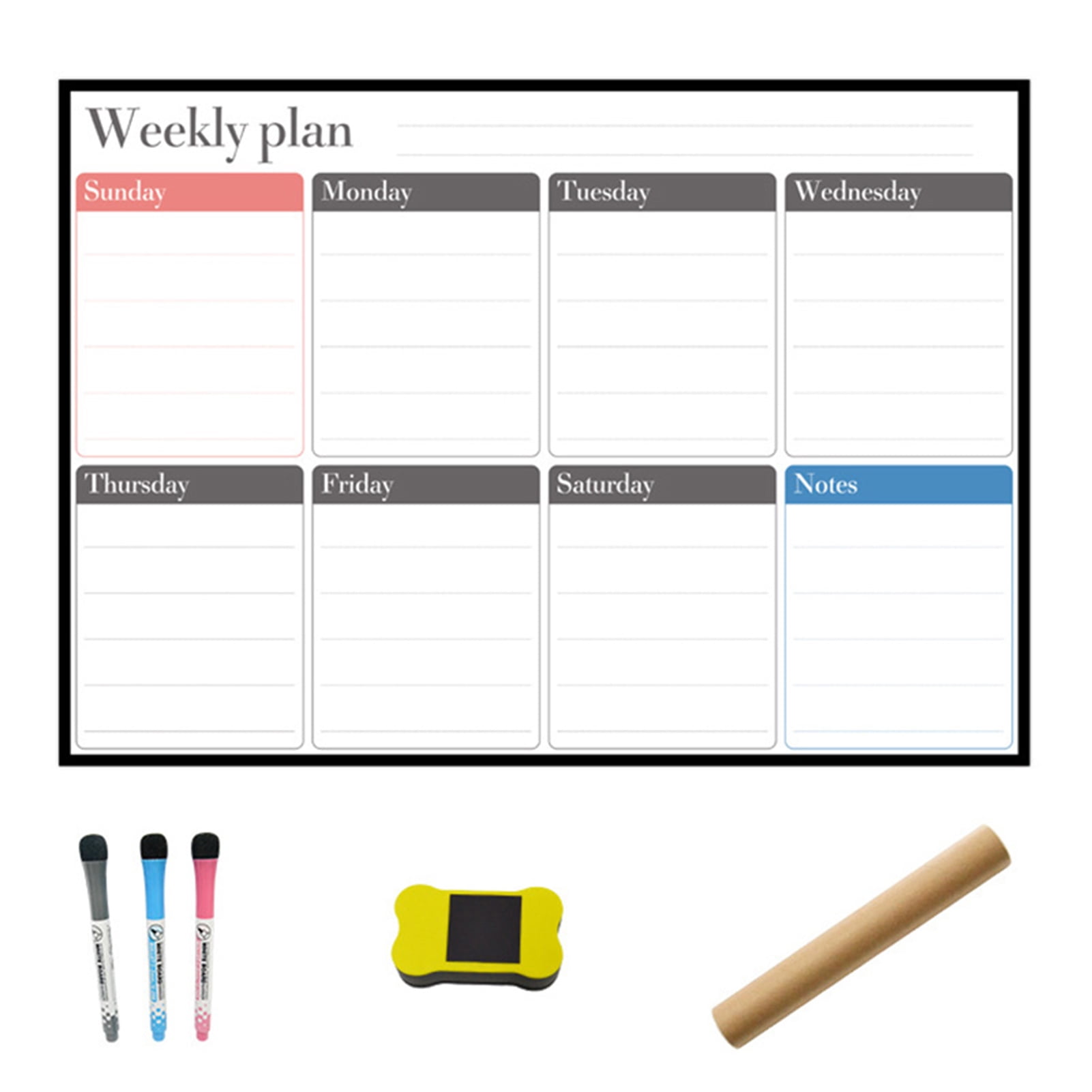 Se venligst Konvention Midlertidig Erasable Calendar For Fridge Magnetic Whiteboard Calendars Monthly/Weekly  Planner Weekly Organizer Daily Notepad - Walmart.com