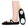 thumbnail image 3 of Herrnalise Girls Ballet Elastic Band Dance Shoes Canvas Gymnastics Flats Split Sole Shoes, 3 of 4