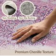 thumbnail image 6 of ODIKA 8'x10' Washable Area Rug Non-Shedding, Easy Care, Purple Vintage Plum Distressed Scroll Border Pink Mauve Boho for King Size Bedroom Under Bed, Master Suite, 6 of 7
