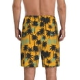 thumbnail image 3 of Kdxio Hawaii Palms Print Mens Sleep Shorts Bottoms Soft Comfy Pajama Wear Pants with Drawstring Pockets, 3 of 7