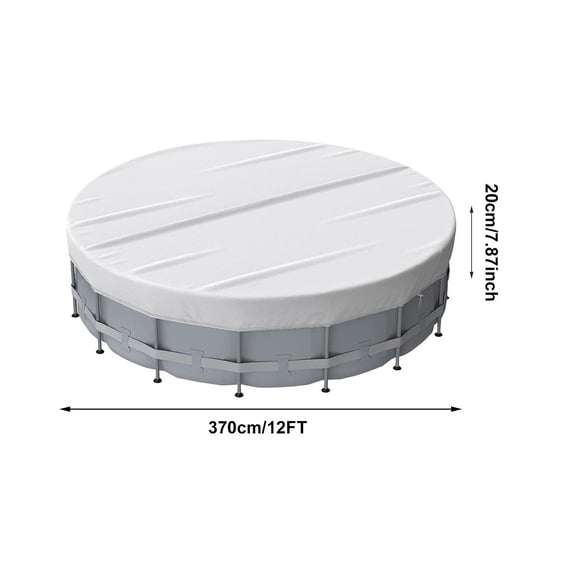 LEHOZIHEQ Round Pool Cover, Heavy Duty Pool Covers, Round Pool Cover Protector UV and Tear Resistant, Waterproof and Dustproof