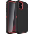 thumbnail image 1 of baomifa-Pdxox Étui Robuste pour iPhone 11, Protection 3 Couches Antichoc Protection Complète Anti-Poussière Charge Sans Fil pour iPhone 11 (Noir/rose), 1 of 4