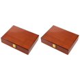 thumbnail image 1 of 2X Caja de Exhibición de Madera Vintage Exhibición de para Anillos Aretes Gemelos, 1 of 10