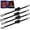 Black, variant on A ANTELOPE 4-Pack Heavy Duty Auto Retractable Ratchet Tie-Down Straps, 1" x 12' 1500LBS Breaking Strength, Weather Resistant S-Hooks for Cargo Securing, Blue