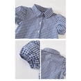 thumbnail image 6 of FYDUU Plaid Dress For Girls Classic Plaid A-Line School Dresses With Collar Short Sleeve Sundress Kids Gingham Dress Casual Wear 4-5 Years, 6 of 9