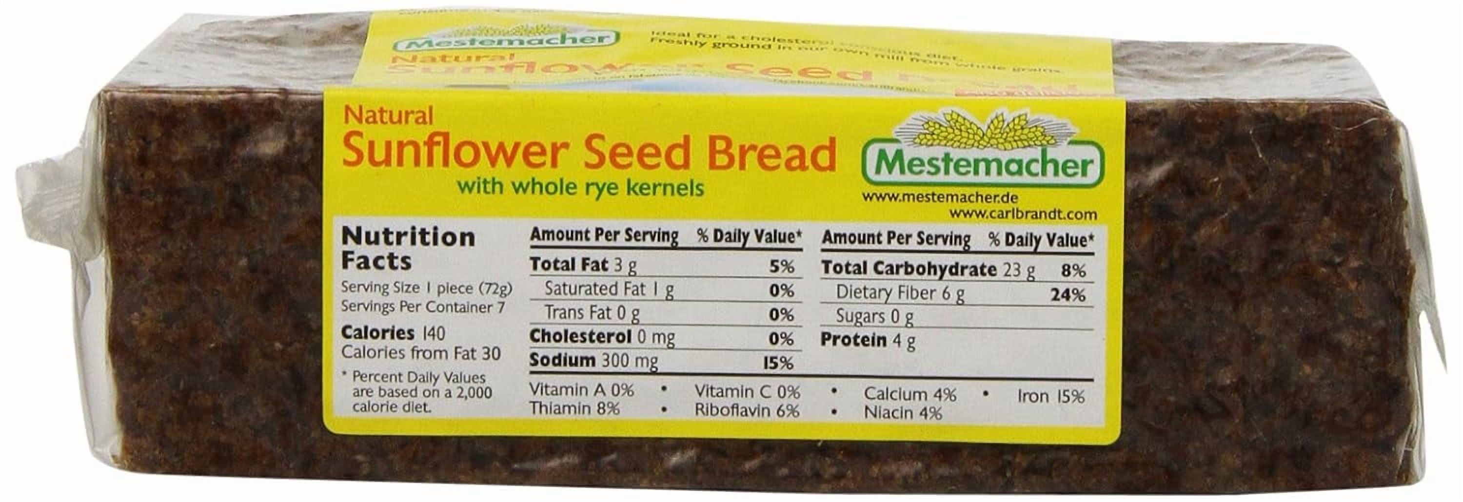 Mestemacher Bread, Sunflower Seed, 1.1 Pound (Pack of 12)