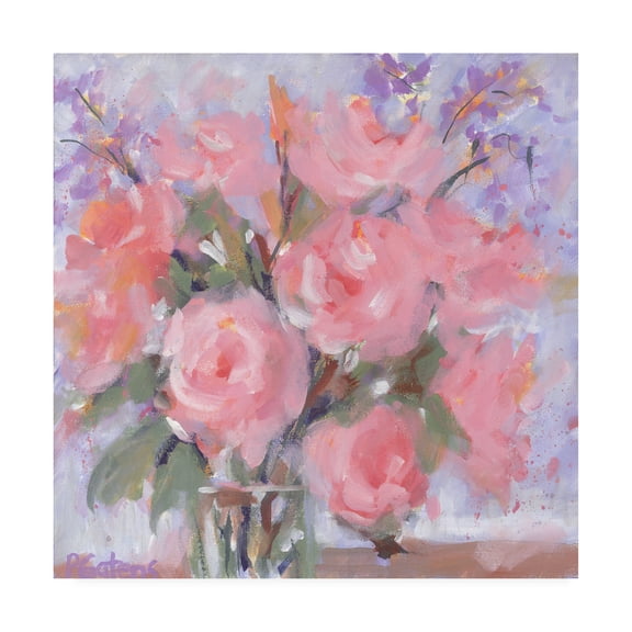 Trademark Fine Art 'Champagne Pinks' Canvas Art by Pamela Gaten
